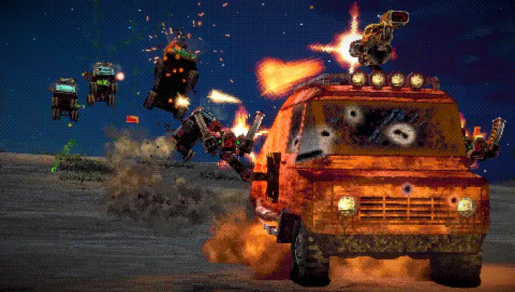 Retro vehicle combat game FUMES adds co-op support for as many friends as you can handle