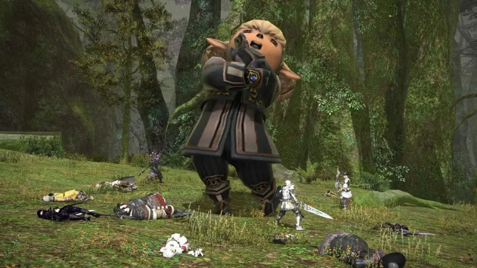 Final Fantasy 14's Third Walk raid starts with FF11's most infamous boss being bodied in a cutscene because a raid designer wanted to show off the true strength of your first foe