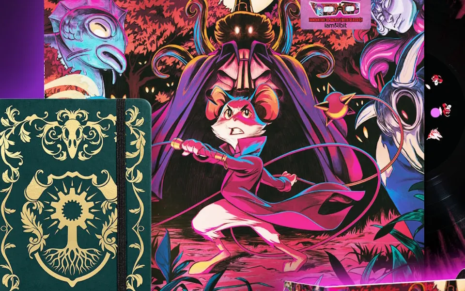 iam8bit and Yacht Club Games announce Mina the Hollower Collection, including a 3xLP, a notebook, and a keychain set
