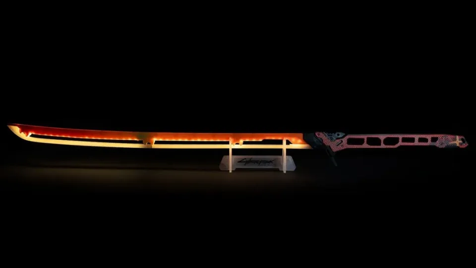 Cyberpunk 2077 is releasing a life-size Thermal Katana with lights and sound