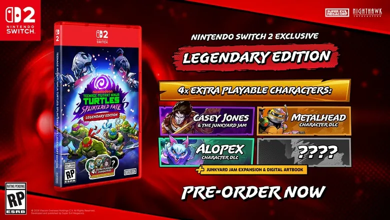 TMNT: Splintered Fate Switch 2 Legendary Physical Edition revealed, new DLC teased, special video shared