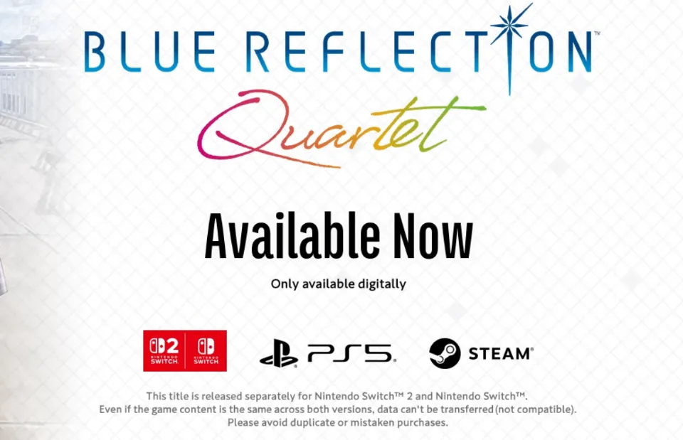 Blue Reflection Quartet Now Available, Launch Trailer and New Mel Kishida Art Released