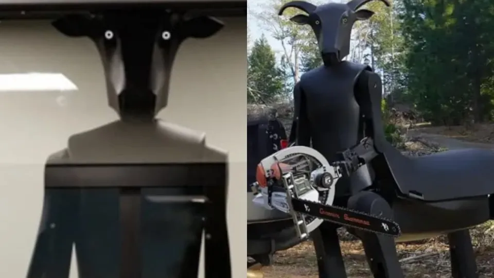 Viral chainsaw-wielding centaur robot ‘Threehalves’ has the internet terrified