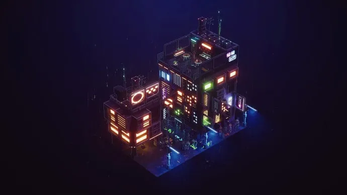 Midnight Moments is a cyberpunk diorama builder for the neon sign and drizzly rain lovers