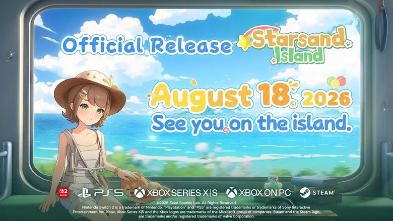 Starsand Island comes to Switch 2 Aug. 18th, 2026