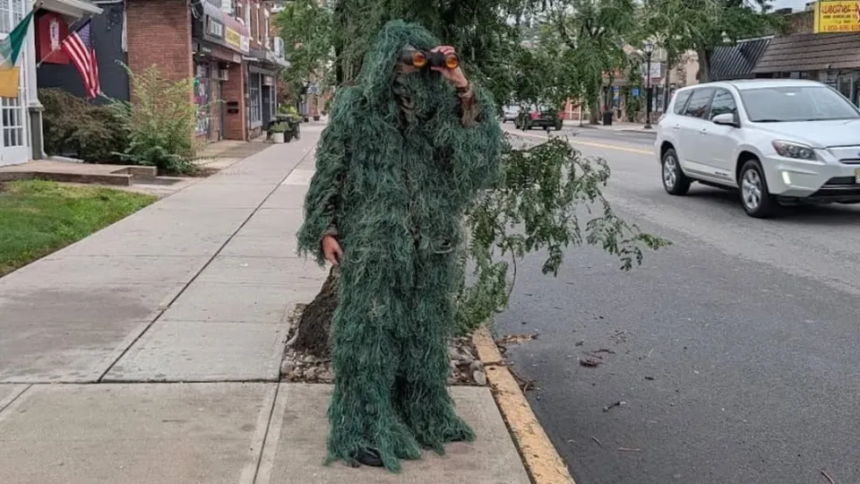 Cop disguised as bush with binoculars helps bust 74 distracted drivers in just 6 hours