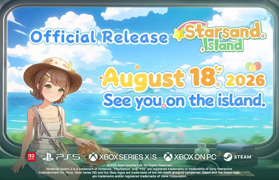Starsand Island full release date confirmed simultaneously worldwide on August 18