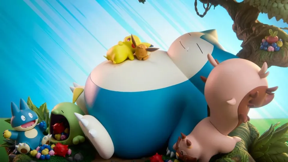 Giant $700 Snorlax Pokemon diorama unveiled packed with hidden details