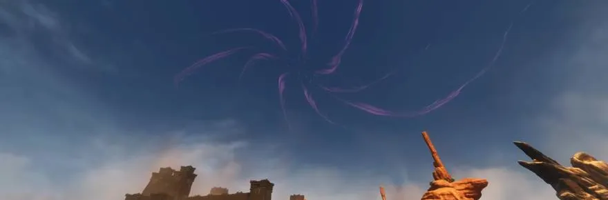 Uh oh, Conan Exiles added an ominous swirling tear in the sky in its most recent patch