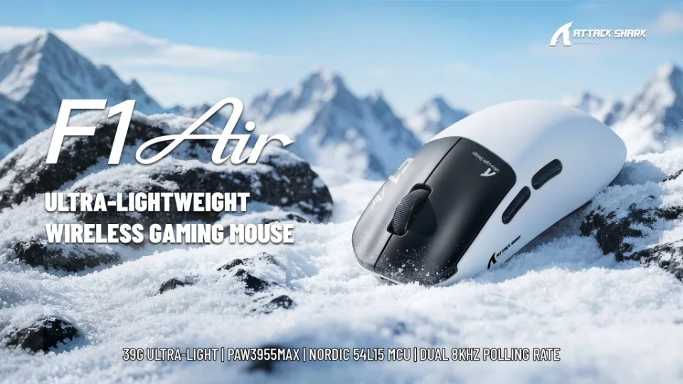 Attack Shark announces F1 Air 39g wireless gaming mouse