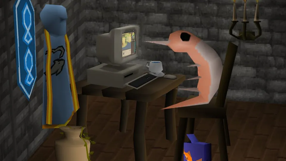 Old School RuneScape player hits 99 fishing by just catching shrimp and anchovies. Jagex approves