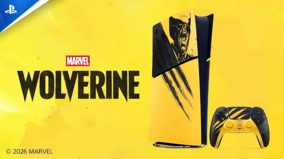 Sony Unveils a Limited Edition Battle Yellow PS5 for Marvel’s Wolverine, with His Claws Slashing Straight Through the Console Shell