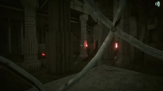 I love the Dark Soulful architecture of The Canon of Balls, a rolling open world game inspired by Sega, Fumito Ueda and Minecraft parkour
