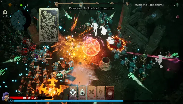 Hand of Fate: Hordes is a bullet heaven survivor-like filled with story-telling and games of chance