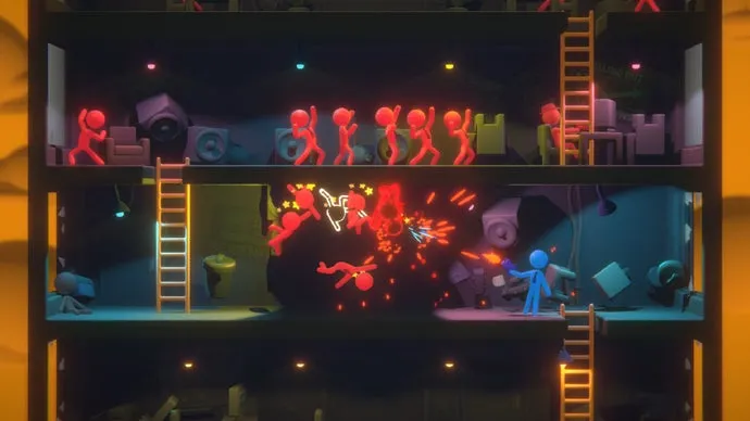Boardroom beat-em-up Stick It to the Stickman punches its way out of early access next month, complete with neurolinkage and an "absolutely absurd finale"