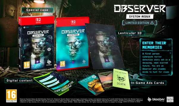 Observer System Redux - Limited Edition physical Switch 2 release bumped to Nov. 13th, 2026