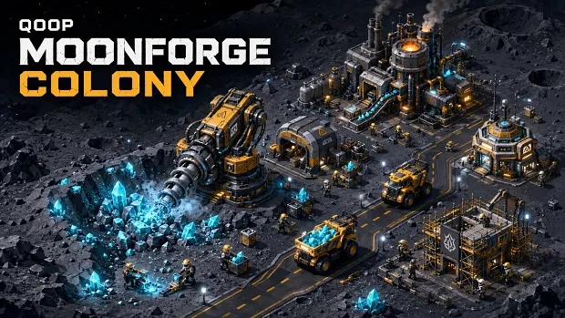 Moonforge Colony Launches on Q00P — Build and Automate a Lunar Mining Empire