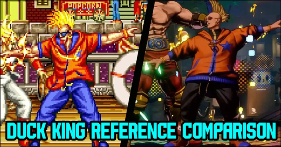 Duck King may have learned some new dance moves but his trailer features a bunch of fun references to Fatal Fury's past too