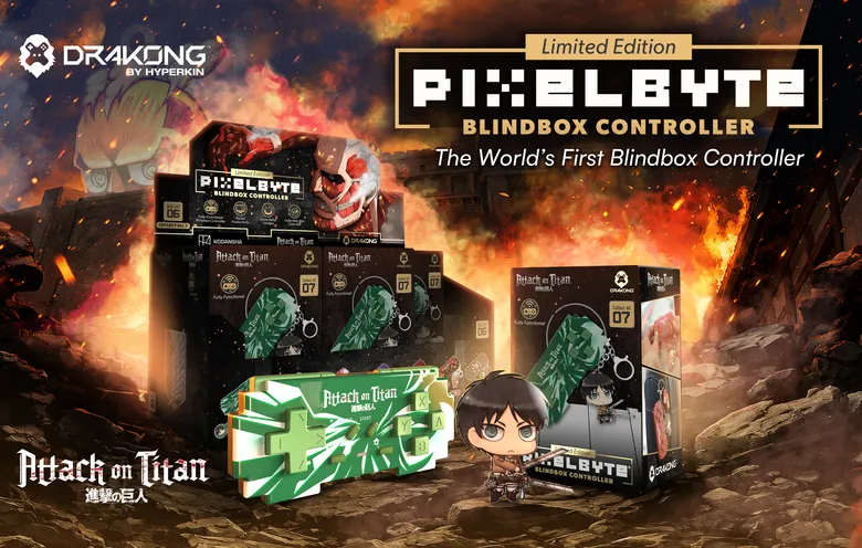 PixelByte Controller from Drakong, the Blindbox Collectible Controller Compatible with Switch & Switch 2