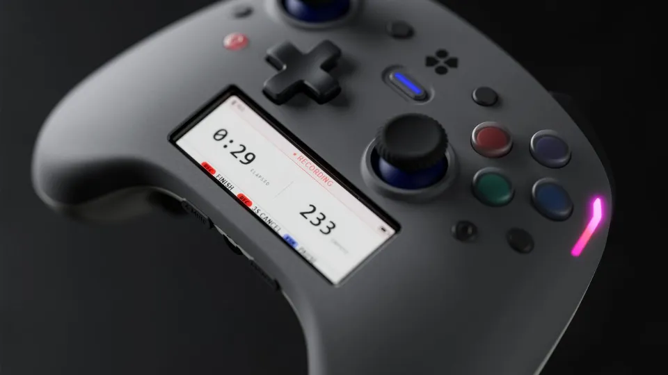 This wild new PC pro controller runs its own custom OS across a 2.79-inch color display slapped beneath the thumbsticks