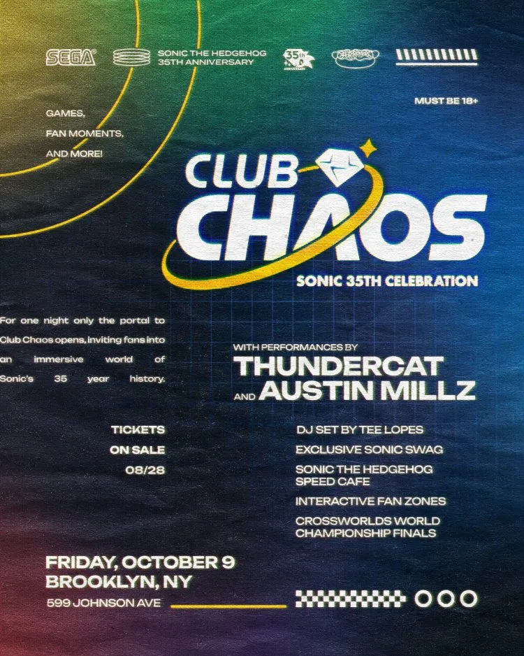Sonic the Hedgehog’s Club Chaos is Coming to New York City!