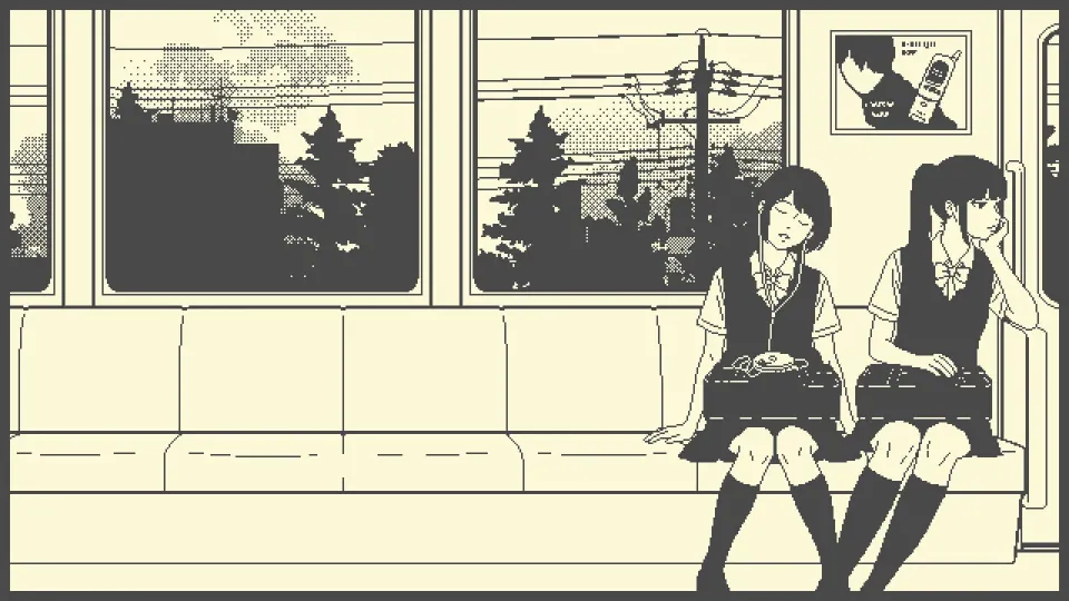 She Doesn’t Know is a moody visual novel set in 1999 Japan following two high school girls who are both childhood friends and lovers, coming to Steam