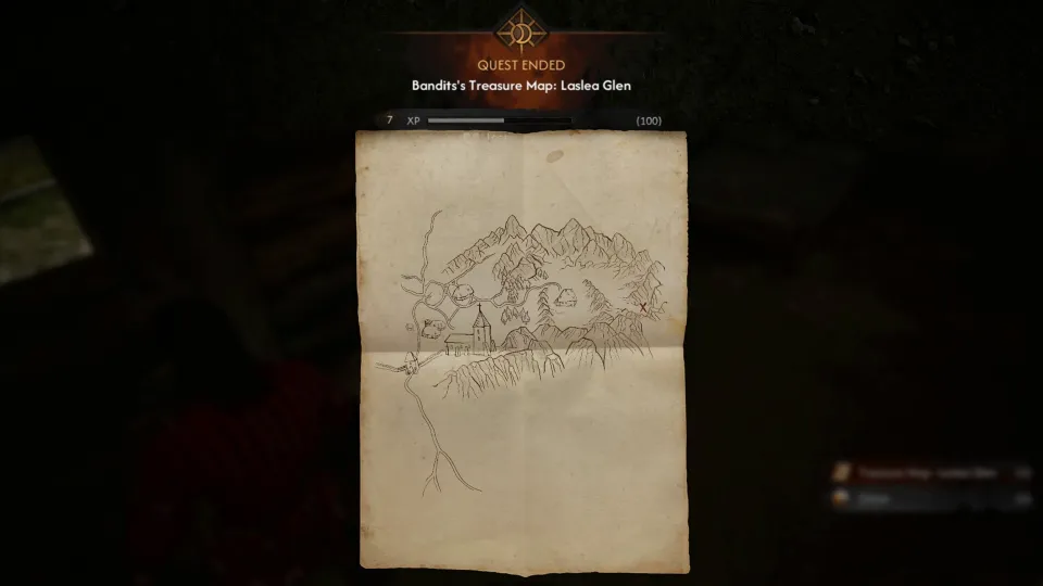 Laslea Glen Treasure Map Location In Blood of Dawnwalker