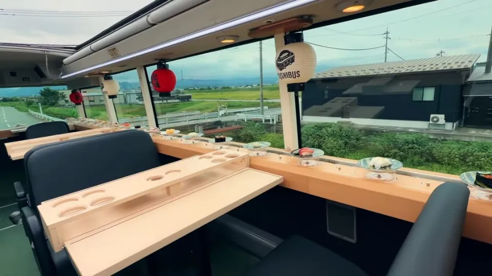 Tokyo’s double-decker sushi bus offers all-you-can-eat buffet while sightseeing