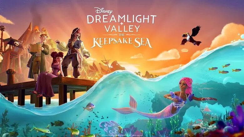 Disney Dreamlight Valley's Keepsake Sea lets you take to the sea on a ship or become a mermaid