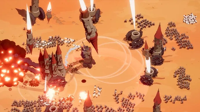 Wanderburg, a bullet heaven where you drive around a Frankensteinian hybrid of a castle and a tank, is out in early access today