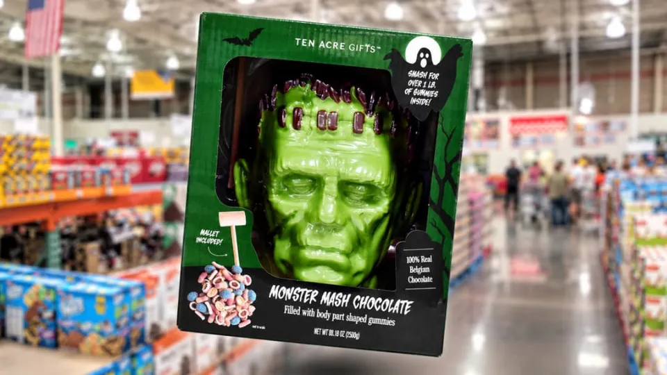 Costco is selling a giant chocolate Frankenstein’s Monster head filled with gummy body parts