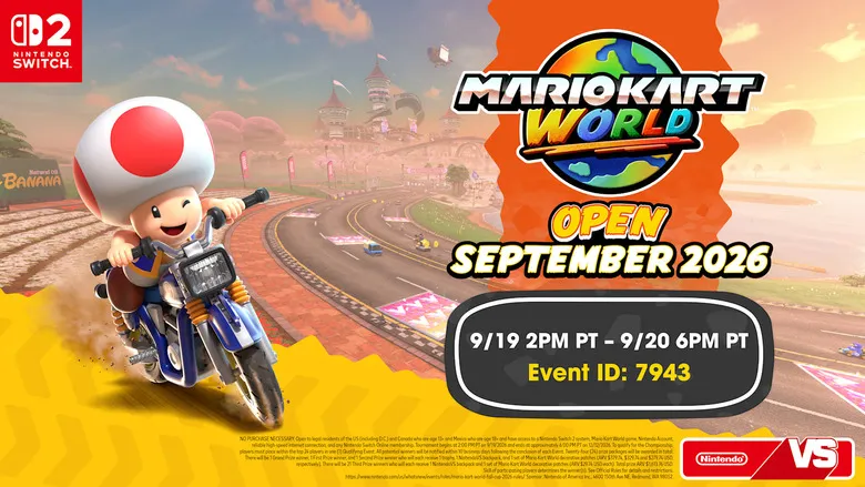Celebrate the change of seasons with the Mario Kart World Open September 2026 event