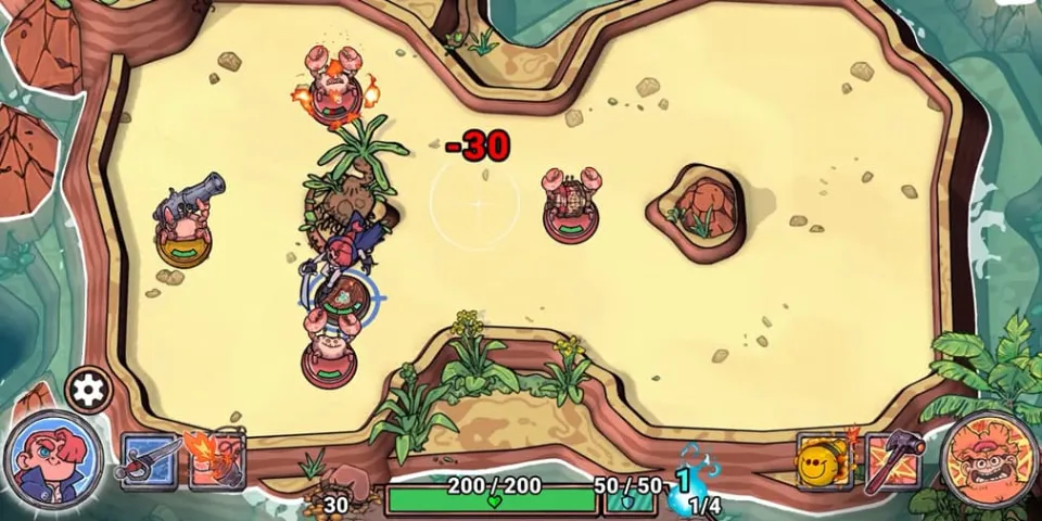 Flick Shot Rogues has you sending your heroes flying to blast your way through foes, out now