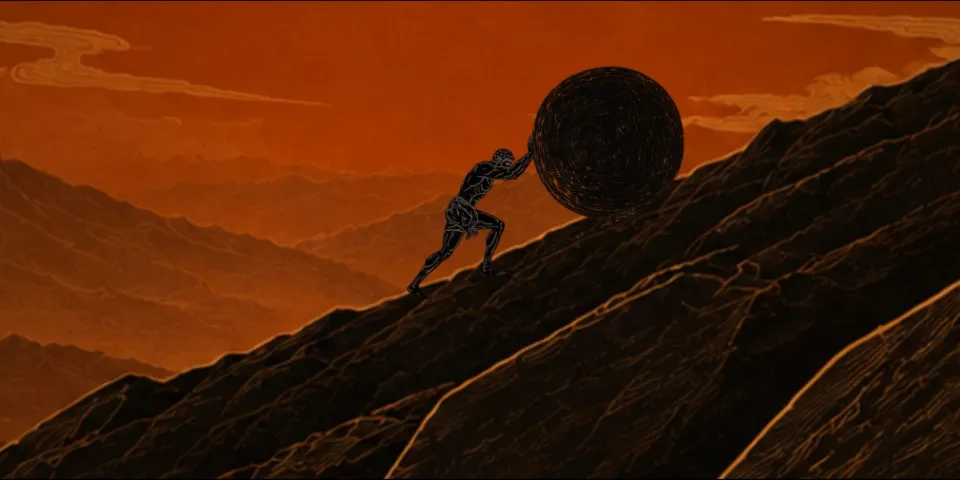 Sisyphus - The Walk Down turns an endless climb into a spoken story of acceptance