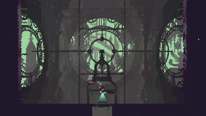 I definitely suck at Iron Bramble's metroidvania grappling hook platforming, but its cyber-gothic megastructure world has me hungry for more
