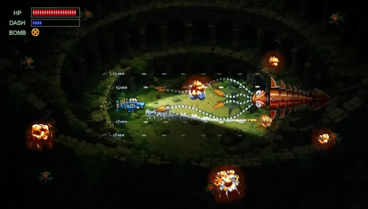 The deeper you go the darker it gets in the roguelike shoot 'em up Earth Atlantis Abyss