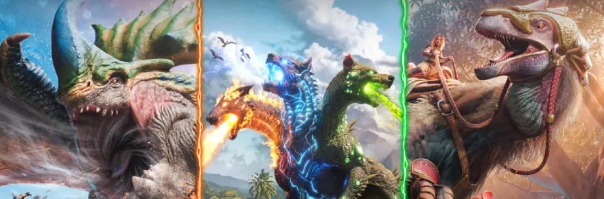 A very hungry dragon and a three-headed dog arrive to ARK Survival Ascended’s base game and two DLCs