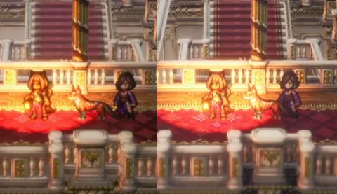 Octopath Traveler I & II "Switch vs. Switch 2" graphics comparison